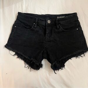 BlankNYC black denim distressed shorts, size 24